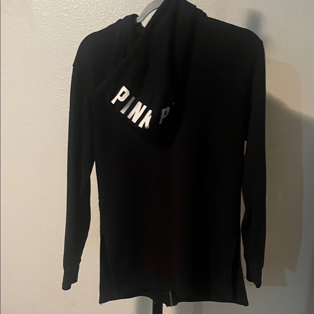 Victoria's Secret Pink Black and White Hoodie cotton - Picture 4 of 6